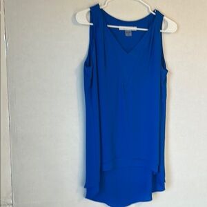 Peter Nygard V-Neck High Low Dressy Casual Summer Flowy Sleeveless Blouse Sz10